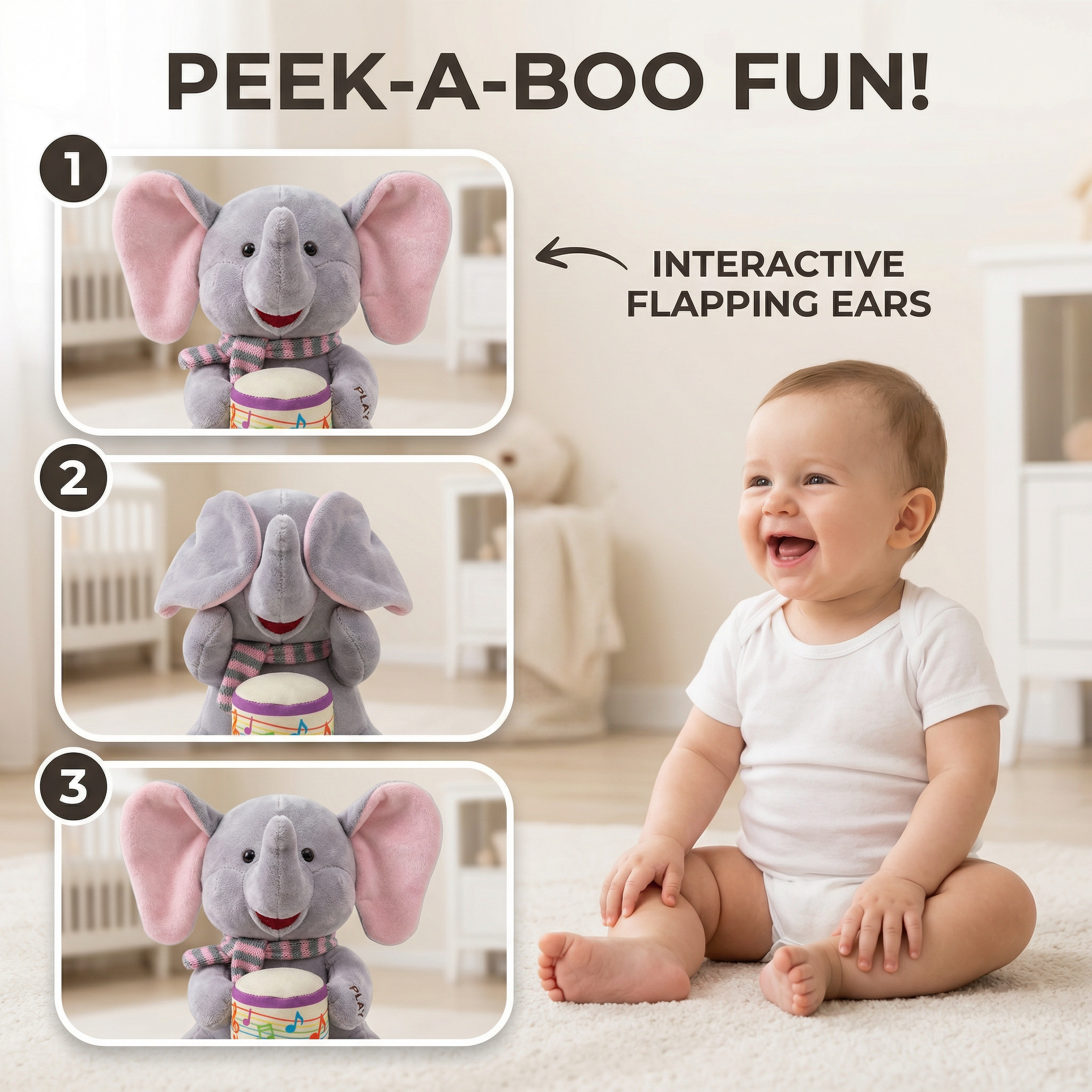 ✨🎊𝐼𝑛𝑡𝑒𝑟𝑎𝑐𝑡𝑖𝑣𝑒 𝑆𝑖𝑛𝑔𝑖𝑛𝑔 𝐸𝑙𝑒𝑝ℎ𝑎𝑛𝑡 𝑃𝑙𝑢𝑠ℎ – 𝑀𝑢𝑠𝑖𝑐𝑎𝑙 𝐻𝑖𝑑𝑒 & 𝑆𝑒𝑒𝑘 𝑇𝑜𝑦